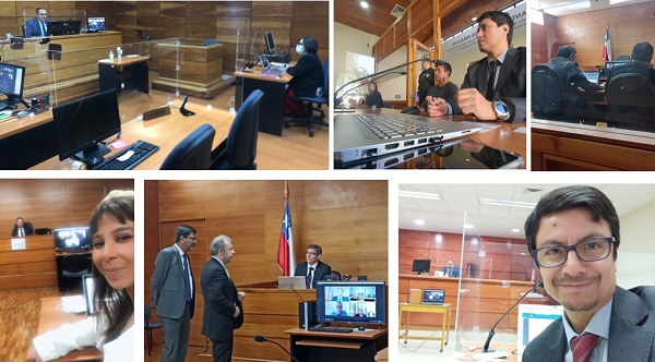 Durante la visita, el Defensor Regional y el defensor local jefe de Rancagua consultaron sobre la nueva modalidad de trabajo del Poder Judicial.