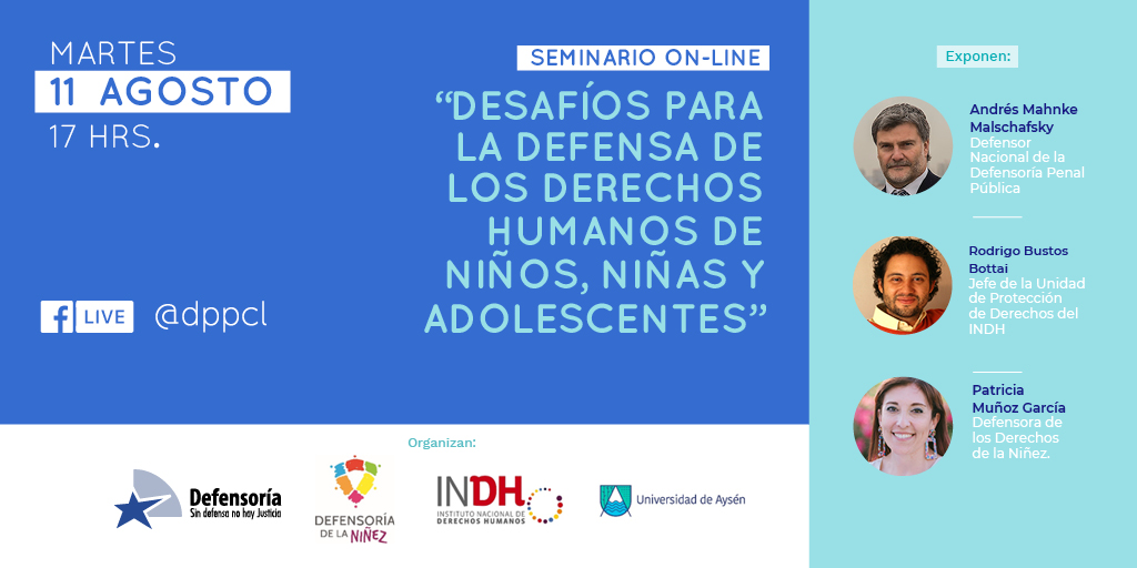 Representantes de intituciones claves en el ejercicio de los derechos humanos en Chile analizarán la realidad de los niños, niñas y adolescentes.