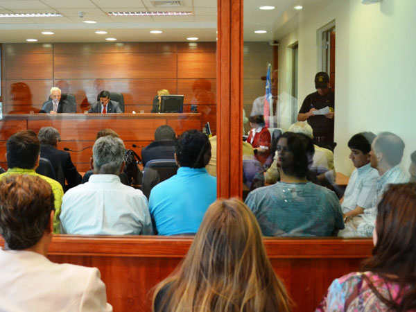 El juicio oral por el caso de la internación de 835 kilos de cocaína generó mucha expectación pública en Arica.