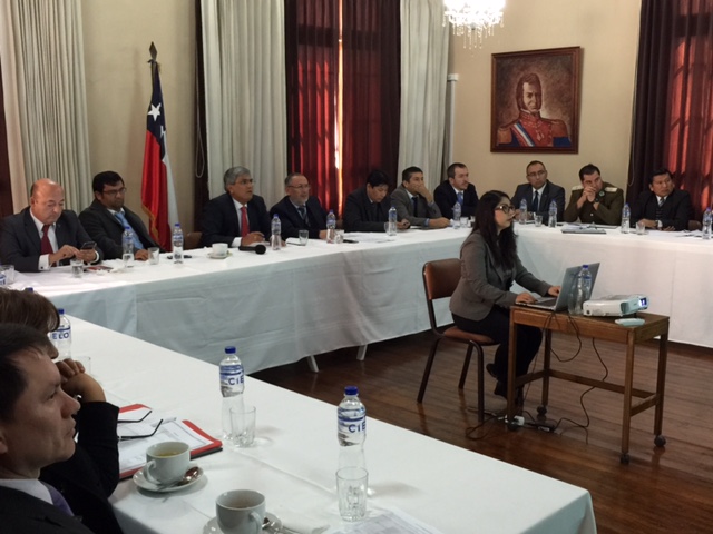 Participaron representantes de distinta instituciones de Perú y Chile, entre ellos el Seremi de Justicia y el Defensor Regional, Claudio Gálvez