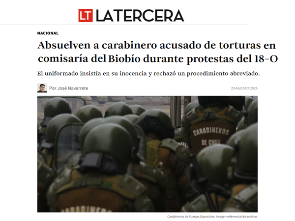 A casi 6 a&ntilde;os de los hechos y tras permanecer mas de dos a&ntilde;os en arresto nocturno, el cabo 2&deg; logr&oacute; su absoluci&oacute;n.