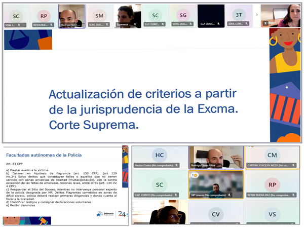 Por m&aacute;s de dos horas, los carabineros dialogaron sobre la jurisprudencia actual de la Corte Suprema y el trabajo que realizan d&iacute;a a d&iacute;a.
