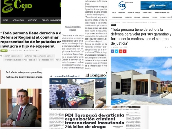 La prensa regional de Tarapacá recogió las declaraciones de la Defensoría en este mediático caso.