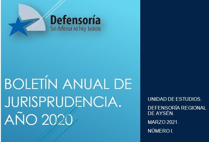 Este lunes se dará a a conocer el primer boletí­n de jurisprudencia de la Defensoría Regional de Aysén.