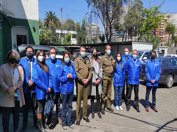 El equipo de la DRMS visitó los principales centros de detención dispuestos por la Prefectura Metropolitana Sur de Carabineros.