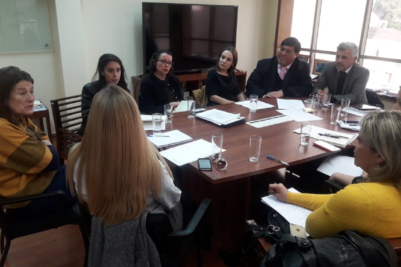 La CISC, integrda por la abogada de Estudios Claudia Vergara, se reunió por primera vez con la directora del Sename, Susana Tonda.