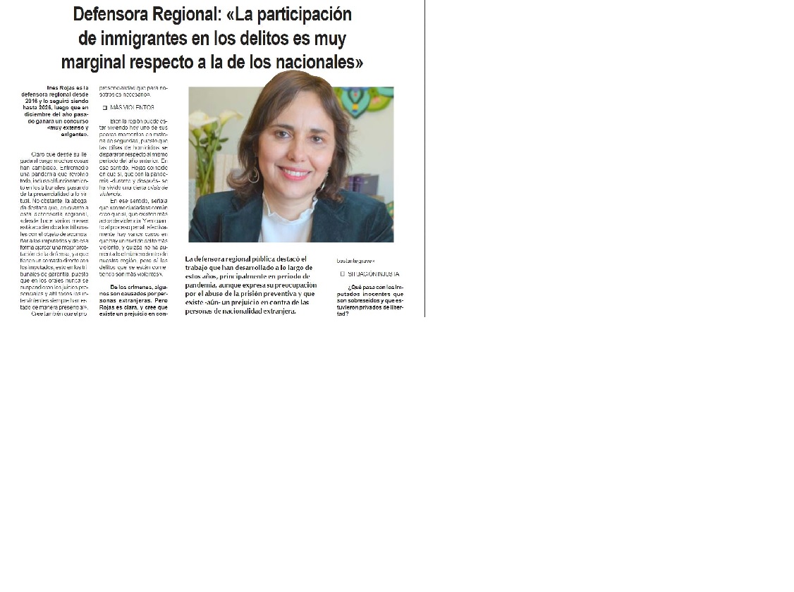 La extensa entrevista a la Defensora Regional de Coquimbo en el diario La Región.