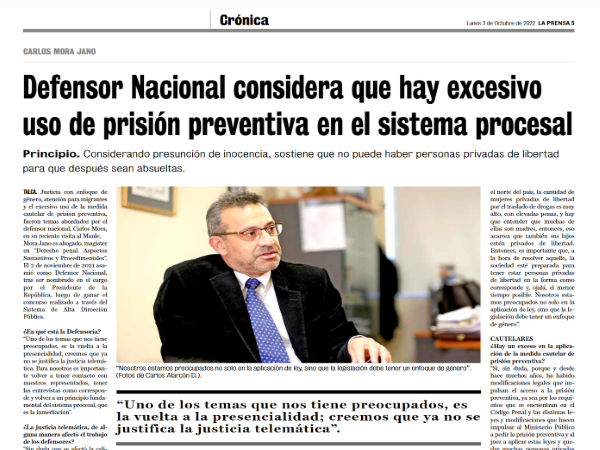 El Defensor Nacional fue entrevistado en Talca por el periodista Milton Saavedra.