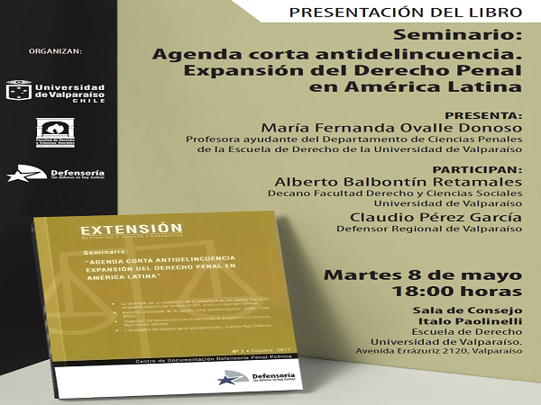 María Fernanda Ovalle Donoso presentará el libro, que reúne las ponencias del seminario.