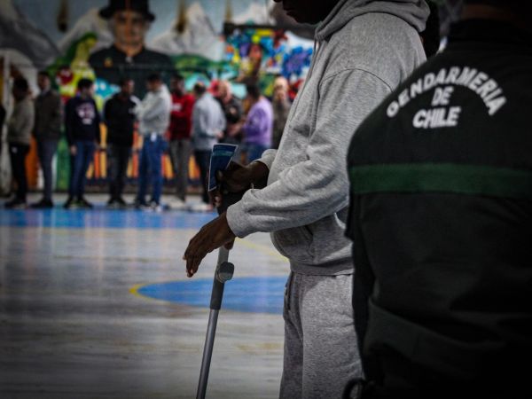 Internos condenados participaron en la plaza de justicia al interior del CDP de Puente Alto.