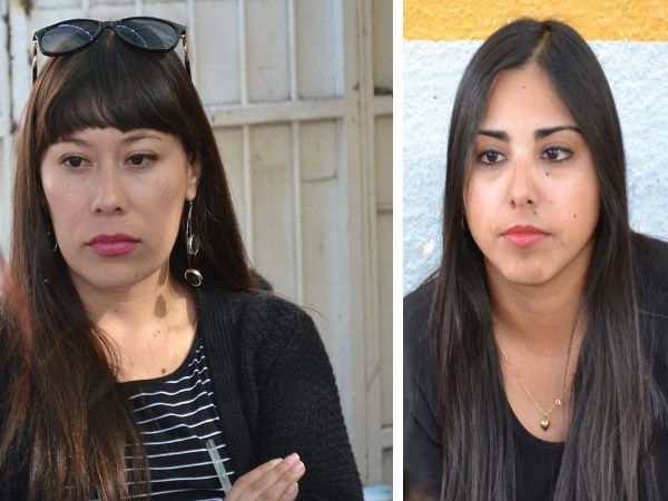 Las trabajadoras sociales Ailyn Laferte y María Ramos, del equipo de defensa penitenciaria de Tarapacá.