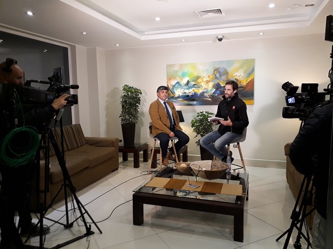 La entrevista de CNN Chile a Irving Rodríguez se realizó en el Hotel Diego de Almagro de Temuco.