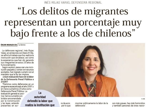 Entrevista de diario El D&iacute;a a la Defensora Regional
