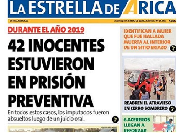 La portada del diario 