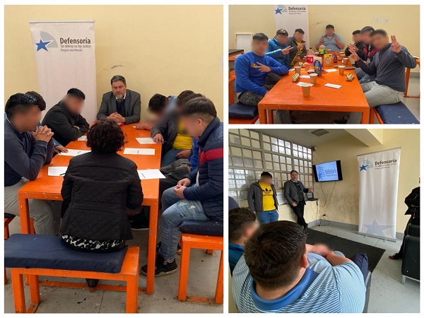 Los jóvenes internos en el CRC de Talca valoraron el diálogo sostenido con el equipo de defensa juvenil maulino.