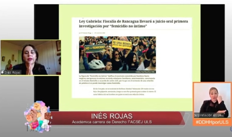 Inés Rojas expuso sobre derechos humanos. y sobre la misión de la Defensoría Penal Pública.