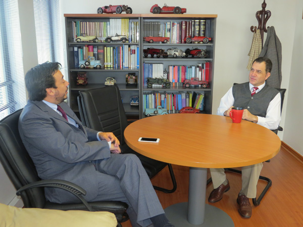 El nuevo Fiscal de O'Higgins, Emiliano Arias, visitó a nuestro Defensor Regional, Alberto Ortega JIrón.