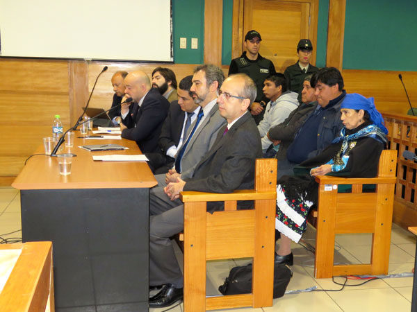 Los defensores públicos del caso Luchsinger: Renato González, Jaime López, Mario Quezada, Marcelo Pizarro, Humberto Serri y Ricardo Cáceres.