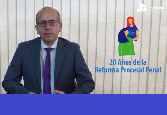 El Defensor Regional, Renato González Caro, en su rendición de cuenta pública virtual y participativa.