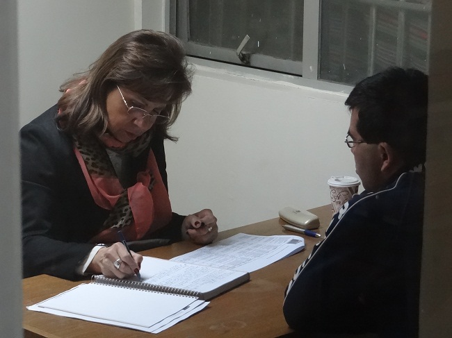 Los internos pudieron también conversar privadamente con la Defensora Regional de Magallanes.