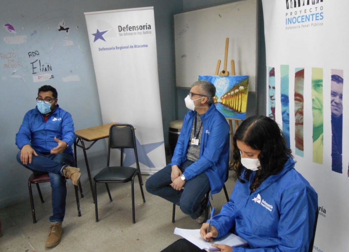 (Foto de archivo) El equipo penal juvenil de Atacama explicó el "Proyecto Inocentes" a los jóvenes internos en el CRC de Paipote.