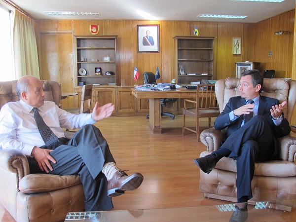 La reinserción social fue uno de los temas abordados en la reunión entre Claudio Pérez y Gabriel Aldoney.