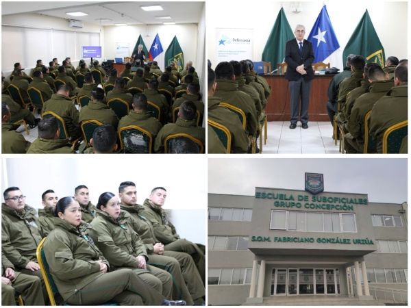 Los primeros 50 funcionarios de Carabineros fueron capacitados por el defensor local jefe de Concepci&oacute;n, Pablo Ardouin.
