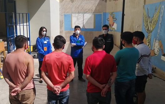 Los jóvenes privados de libertad trasladados a Nudo Uribe recibieron, junto a otros tres internos en la sección juvenil, la visita de la Defensoría.