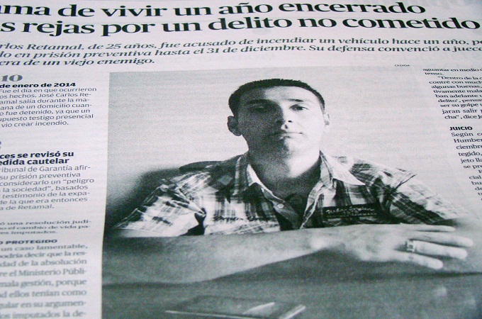 Una página completa le dedicó el diario Crónica de Chilán al caso de José Carlos y sus amigos.