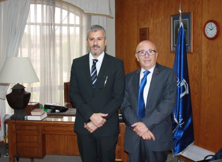 El Defensor Regional de Atacama, Raúl Palma, junto al nuevo presidente de la Corte de Apelaciones de Copiapó, Pablo Krumm.