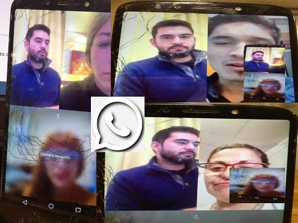Imágenes de las atenciones brindadas mediante videollamadas por WhatsApp.