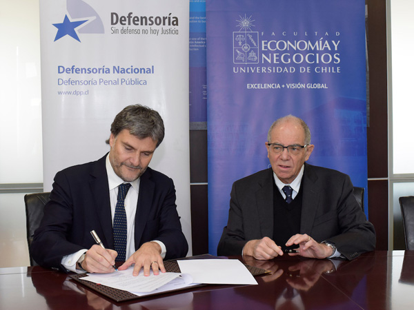 Defensor Nacional, Andrés Mahnke y el decano, profesor Manuel Agosin.