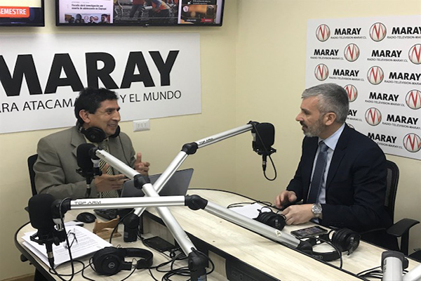 El Defensor Regional de Atacama, Raúl Palma, conversó con Jorge Luis Malebrán, locutor de radio Maray.