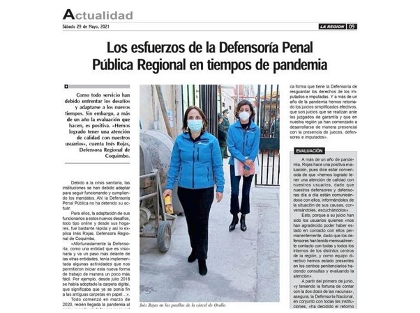 La nota publicada en el diario La Región.