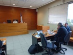 Defensor Marcelo Aceituno durante audiencia de sobreseimiento definitivo