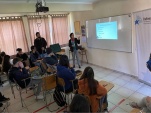 Los estudiantes participaron de forma activa en la charla dictada por la profesional de la unidad de defensa penal juvenil.