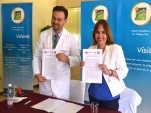 Muy contenta se mostró la Defensora Regional de Coquimbo con la firma del convenio que beneficiará a usuarios internados en este hospital 