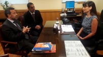 Defensor Regional Carlos Mora y jefe de Estudios Octavio Sufán saludaron a nueva Presidente de la Corte de Apelaciones de San Miguel Silvia Pizarro