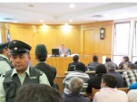 Aspecto de la audiencia de formalización realizada este martes 26 de febrero en Talca.