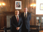 El Defensor Nacional, Georgy Schubert junto al Embajador de Chile en Estados Unidos.