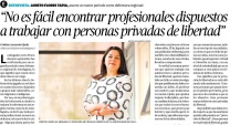 Entrevista a la Defensora Regional en El Mercurio de Antofagasta