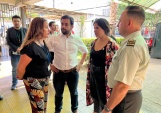 La Defensora Metropolitana Norte conversa con la ministra  de la Mujer y Equidad de Género el subsecretario de justicia y el director de Gendarmeriía