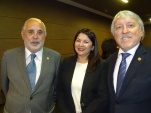 El FIscal Nacional Jorge Abott junto a la Defensora Regional de Antofagasta, Loreto Flores y el Fiscal Regional de Antofagasta, Alberto Ayala