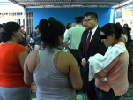 El Defensor Regional de Tarapacá en visita a la sección de embarazadas y madres con hijos lactantes.