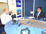 Alejandro Viada, Defensor Regional de Coquimbo junto al periodista Armando Tapia en la entrevista en radio Digital