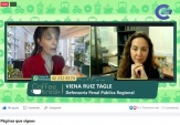 Directora Administrativa de la Defensoría Penal Pública de Ñuble Viena Ruiz-Tagle conversa con Jeanette Lama conductora del matinal de Canal 21 TV