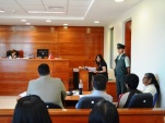 La Facilitadora Intercultural de la Defensoría Regional de Arica y Parinacota expone ante el tribunal su interpretación del caso periciado.