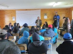 Unos 30 miembros de la comunidad mapuche de Curicó participaron activamente en la reunión con Sergio Aguilera.