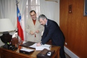 El Presidente de la Corte de Apelaciones de Copiapó, Antonio Ulloa junto al Defensor Regional, Raúl Palma.