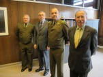 El general Pineda (segundo de derecha a izquierda) se desempeñaba como director de Seguridad Privada y Control de Armas y Explosivos de Carabineros.